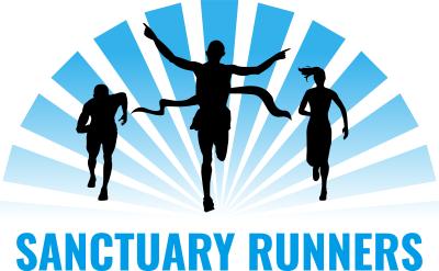 Image of three runners with the title Sanctuary Runners