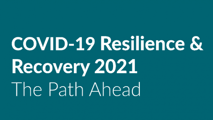 COVID-19 Resilience & Recovery: The Path Ahead. A screenshot of the cover of the Government's new plan.