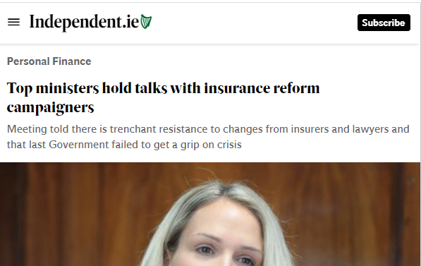 Headline on the Irish Independent website.
