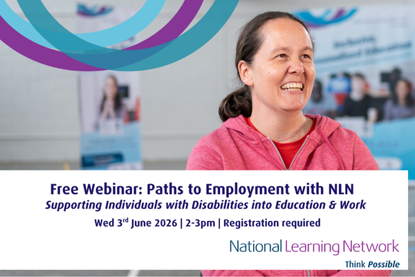 woman smiling, free webinar, paths to employment with NLN