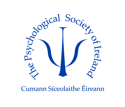 The Psychological Society of Ireland logo with Irish translation