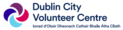 Dublin City Volunteer Centre logo and name in English and Irish