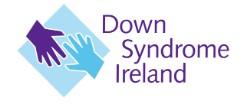 Down Syndrome Ireland Logo Hands Purple Blue 