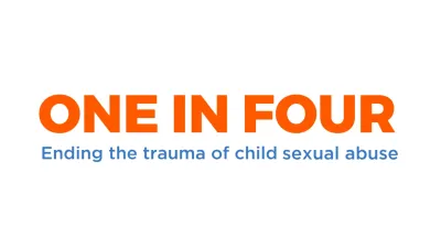 One in Four official logo with text in orange and blue