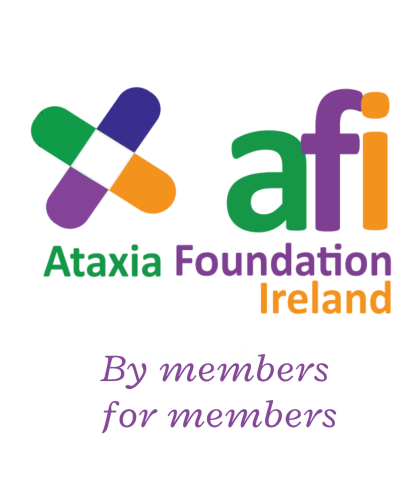 afi, ataxia foundation ireland with tag line by members for members
