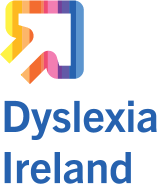 Dyslexia Ireland logo - multi-coloured arrow accompanied by the words Dyslexia Ireland