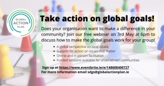 Action on Global Goals offers training for community organisations in sustainablility. For more information, follow the link below.
