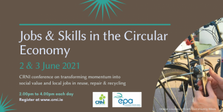 Details and logo for CRNI Jobs and Skills in the Circular Economy Conference 2-3 June