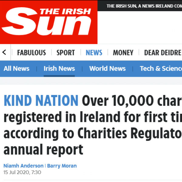 Headline in the Irish Sun website.