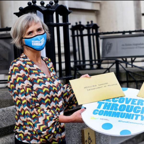 CEO of The Wheel, Deirdre Garvey, with the organisation's Budget 2021 submission.