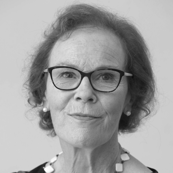 A black and white headshot of Noeline Blackwell