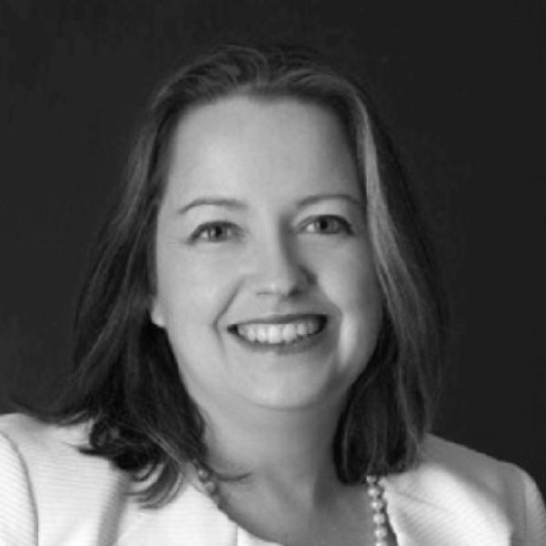 A black and white headshot of Janis Morrissey