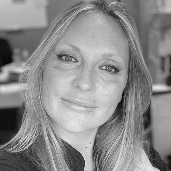 A black and white headshot of Olya Maryntseva