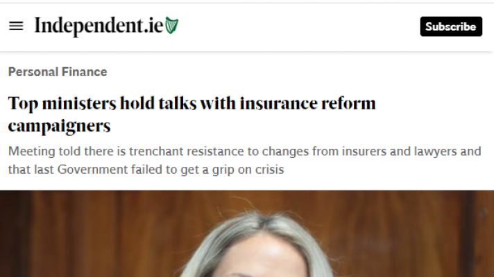 Headline on the Irish Independent website.