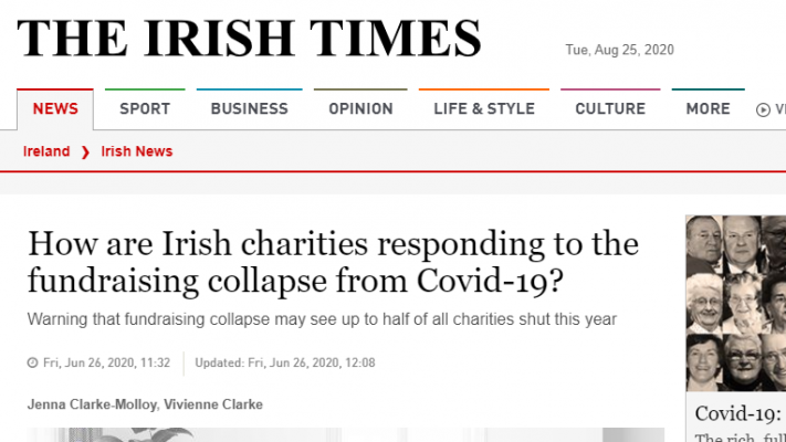 Headline on Irish Times website.
