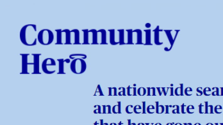 A screenshot from the AXA Community Hero website