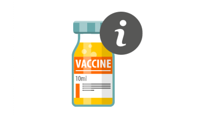 An illustration of a dose of vaccine in a bottle.