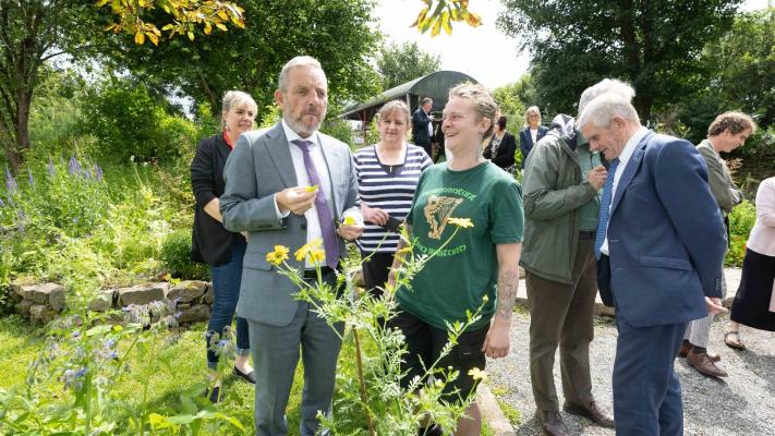 Minister of State with responsibility for Community Development and Charities, Jerry Buttimer TD at community projects supported by East Clare Community Co-operative Society Limited.