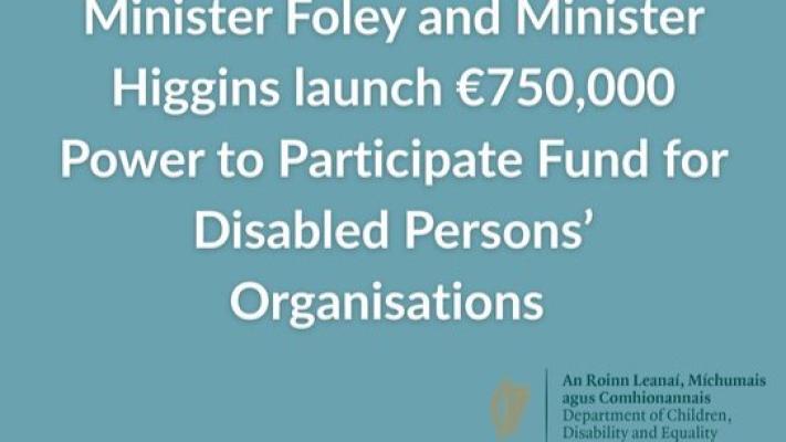 €750,000 Power to Participate Fund for Disabled Persons’ Organisations Launched
