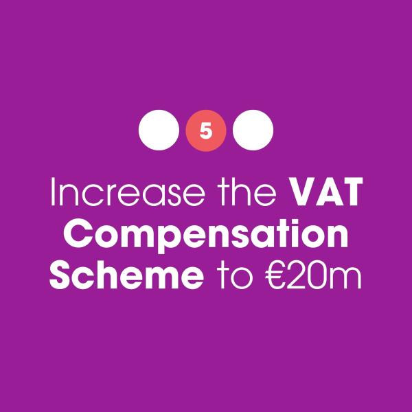 5: Increase the VAT Compensation Scheme to €20m 