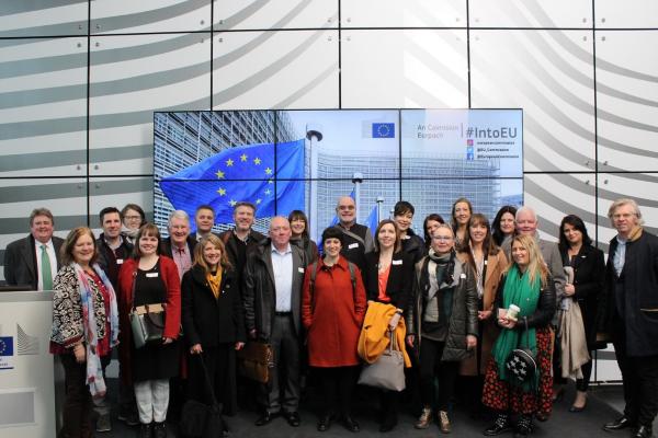 Photo of members of The Wheel in Brussels