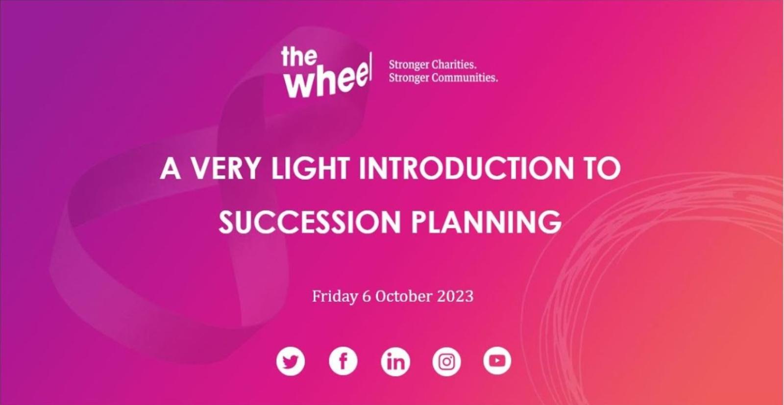 An Introduction to Succession Planning (6 October)