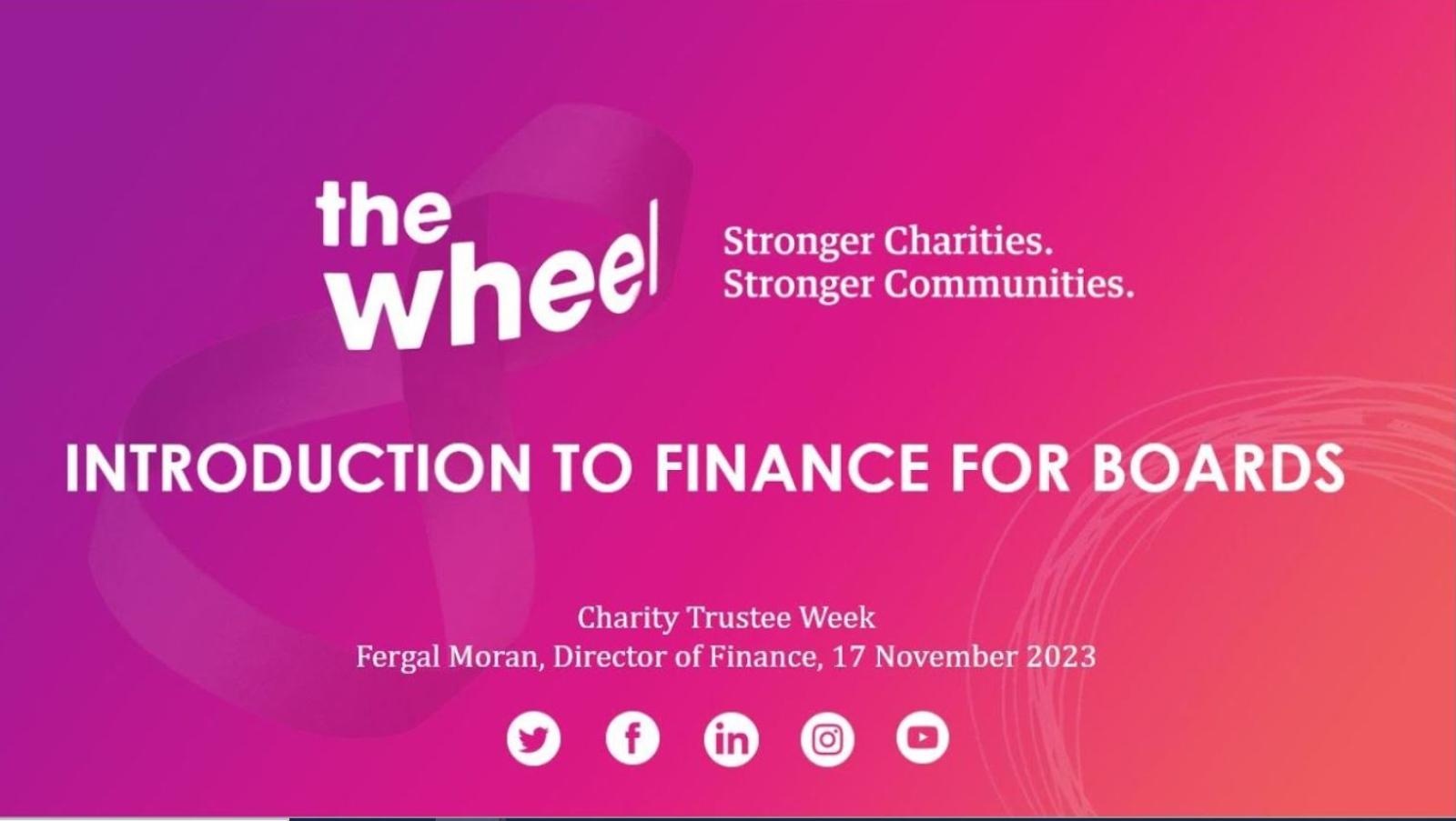 An Introduction to Finance for Boards - Charity Trustees' Week (17 November 2023)