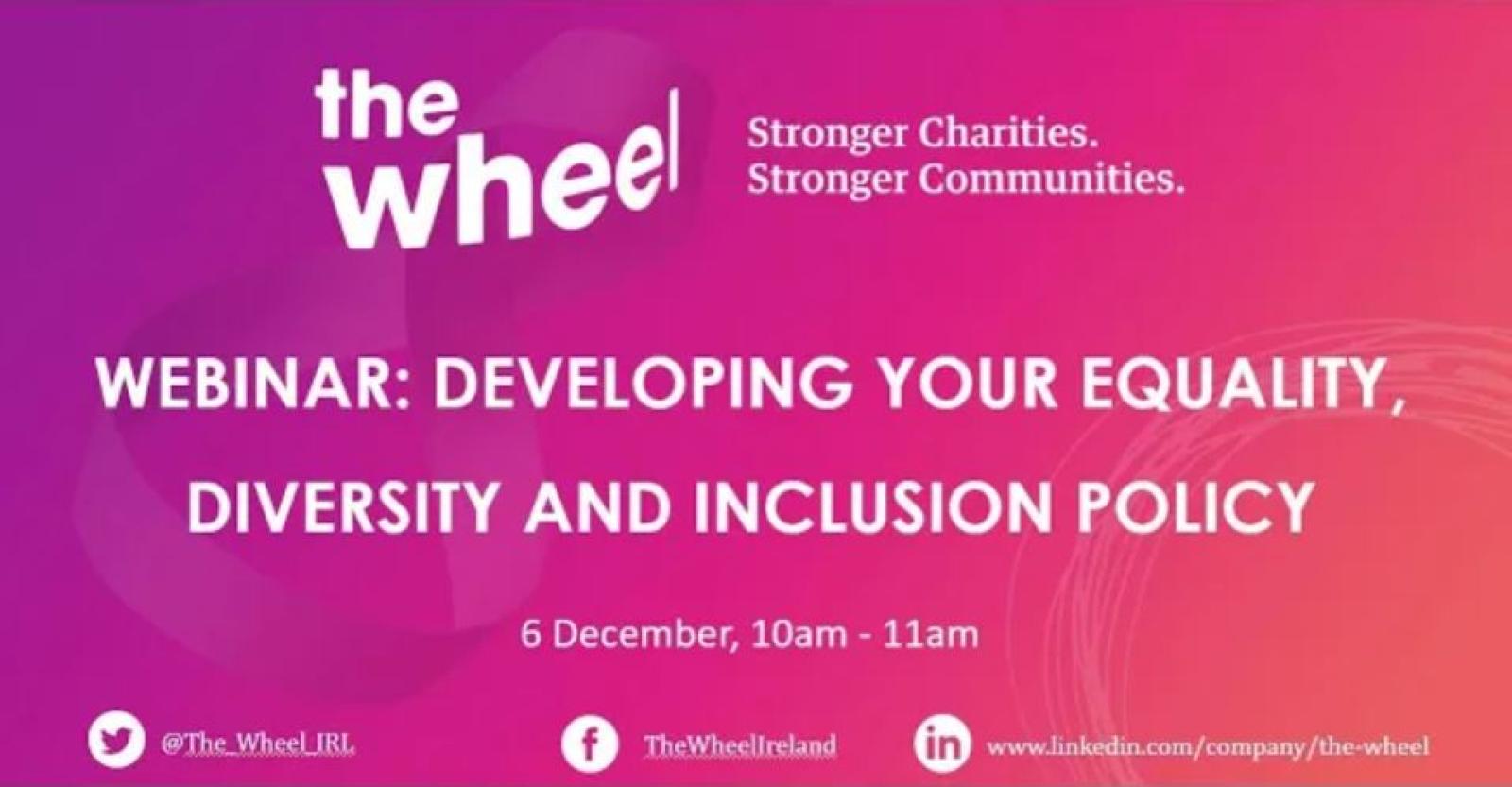 Developing your Equality, Diversity and Inclusion Policy (6 December 2023)
