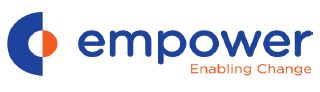 The Empower logo features a stylized blue and orange icon next to the word empower in blue lowercase letters, with Enabling Change written in orange below and to the right.