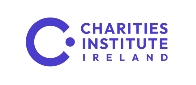 Charities Institute Ireland logo featuring a large blue C with a dot inside, next to the words Charities Institute Ireland in bold, blue uppercase letters on a white background.