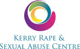 Logo for the Kerry Rape & Sexual Abuse Centre featuring a circular icon made of colourful, overlapping curved lines.